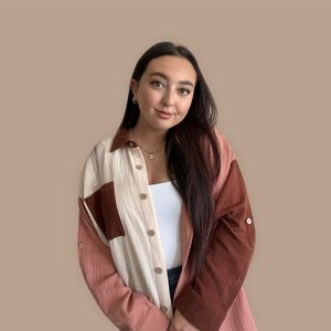 rose and rust shacket